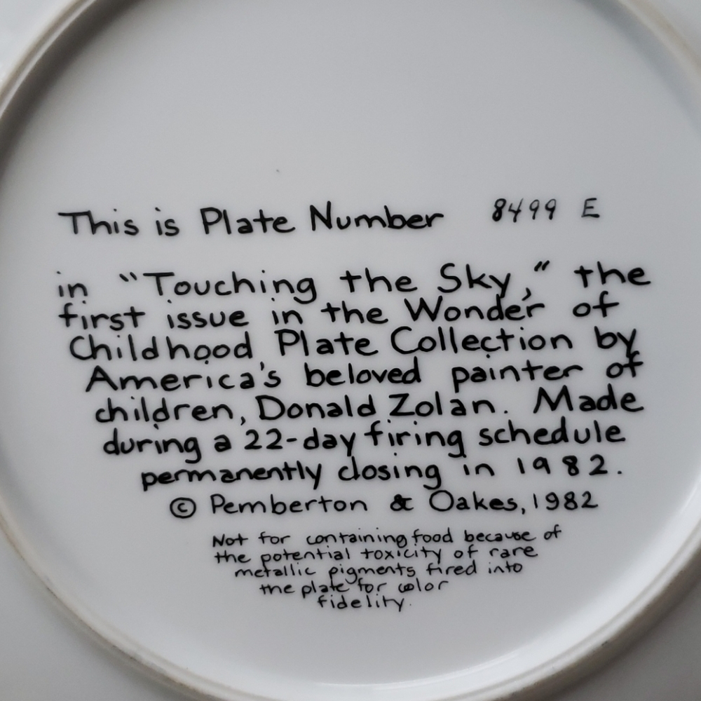 'Touching The Sky' Numbered Plate - Picture 6 of 6